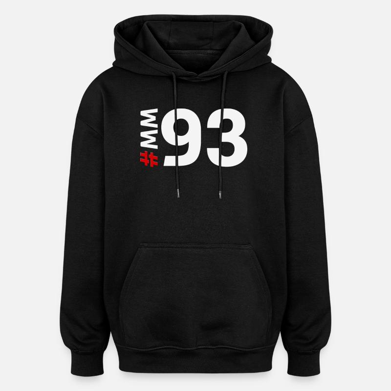 MM93 - Sweat à capuche oversize unisexe - noir