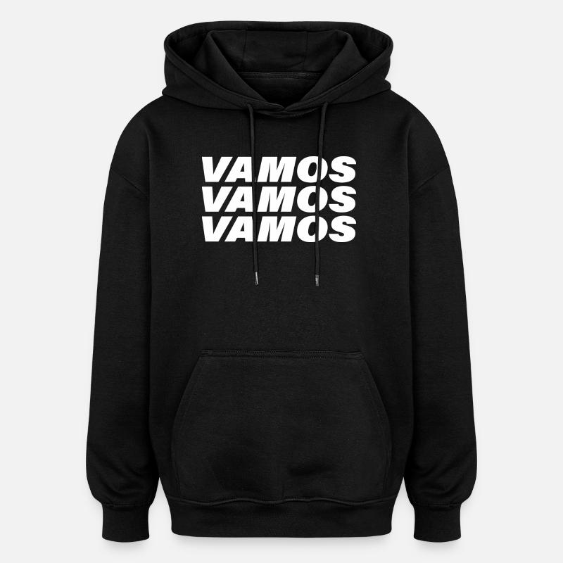 VAMOS - Sweat à capuche oversize unisexe - noir
