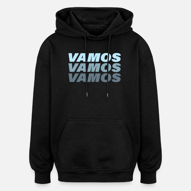 Vamos - Sweat à capuche oversize unisexe - noir