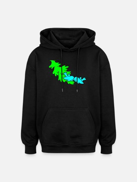 Winter - Oversized Unisex Hoodie - Schwarz