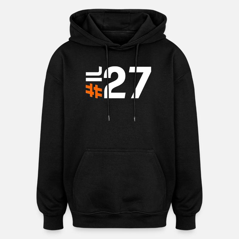 IL27-KARTON - Oversized Unisex Hoodie - Schwarz