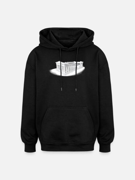 PARTHENON ATHEN - Oversized Unisex Hoodie - Schwarz