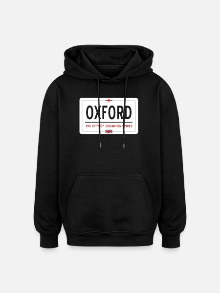 Oxford town sign - Oversized Unisex Hoodie - black