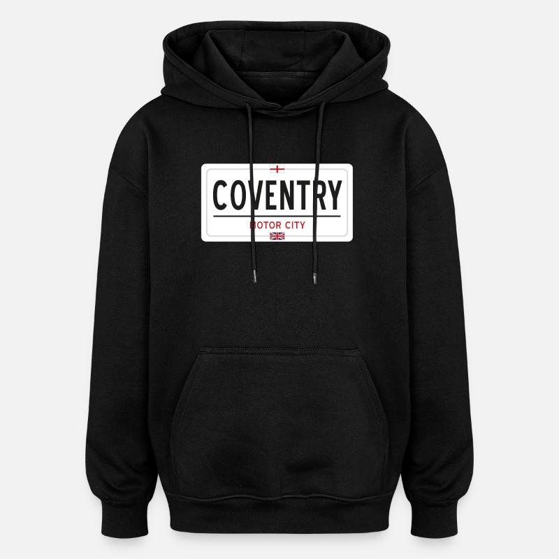 Coventry place sign - Oversized Unisex Hoodie - black