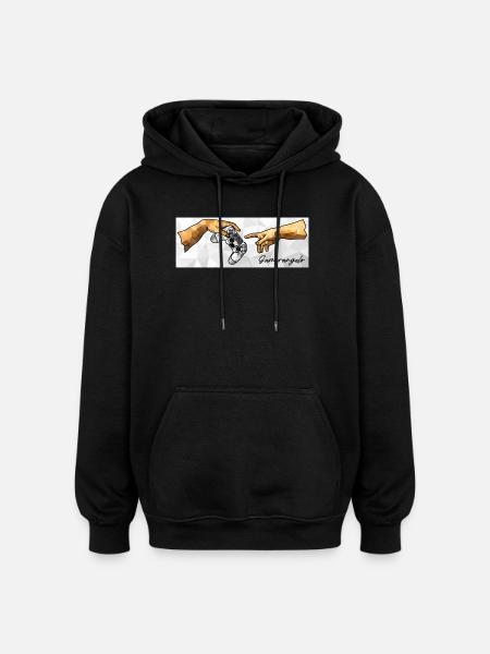 Gamerangelo - Sweat à capuche oversize unisexe - noir