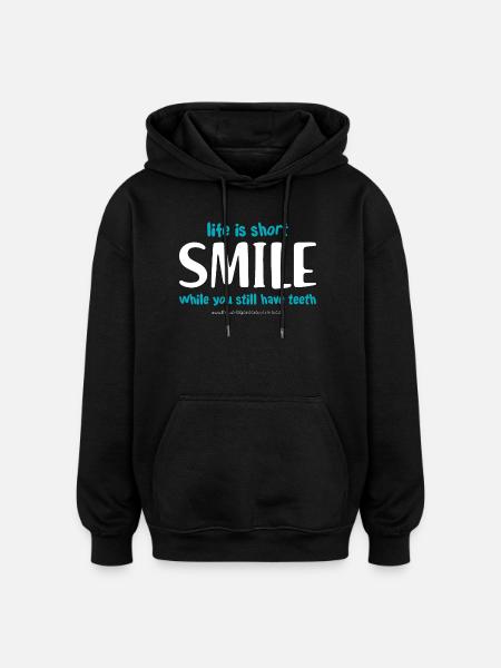 Smile (dark) - Oversized Unisex Hoodie - black