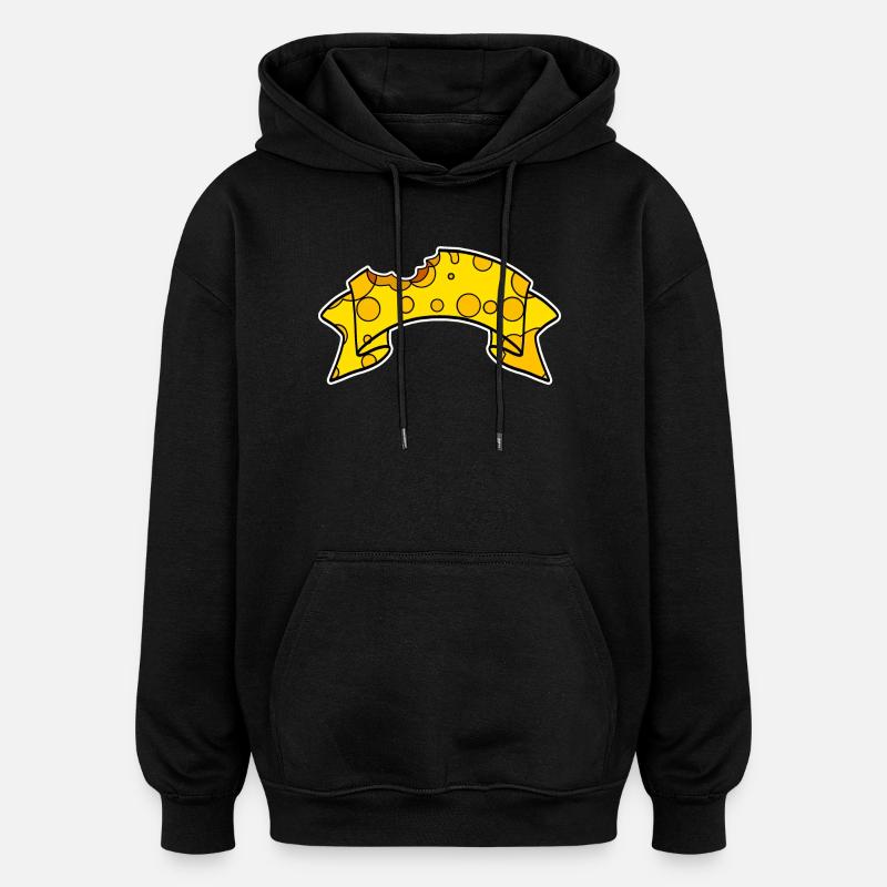 Fromage Bannière - Sweat à capuche oversize unisexe - noir