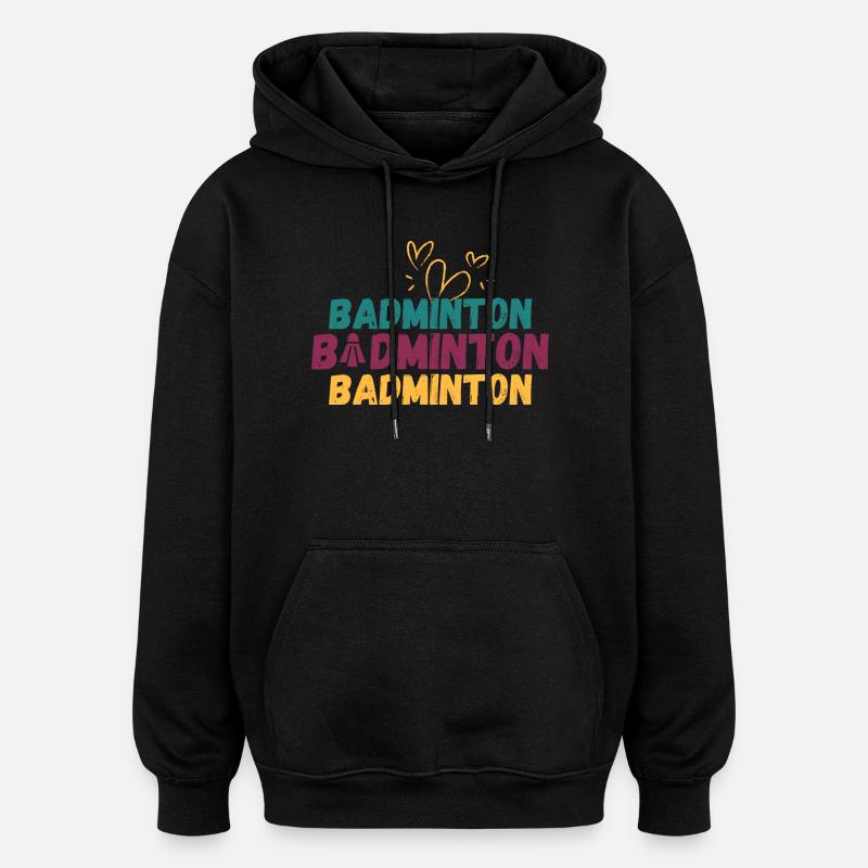 Badminton Badminton Badminton - Sweat à capuche oversize unisexe - noir