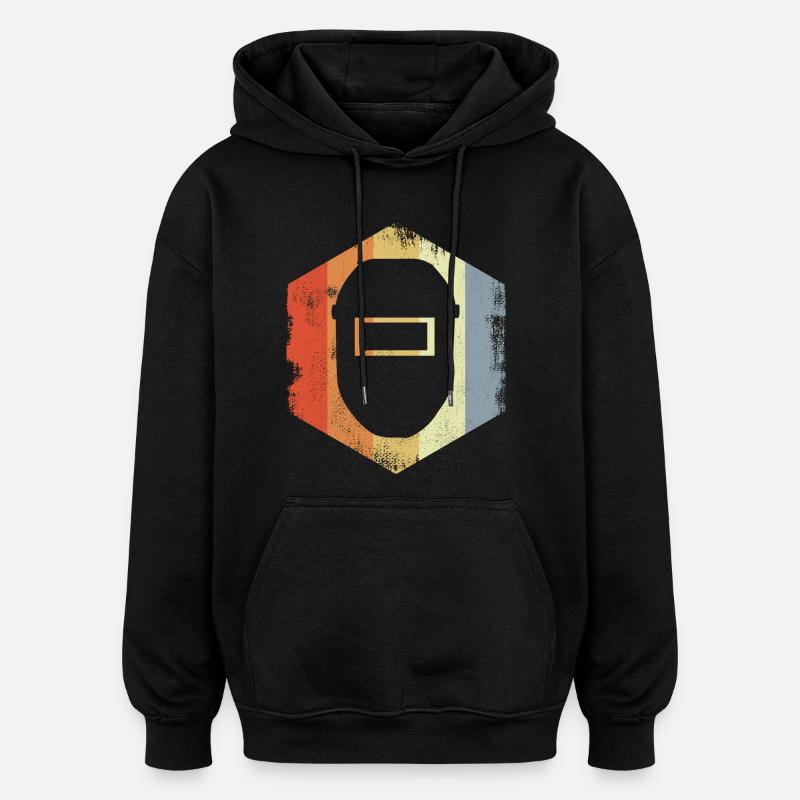 Masque de soudeur - Sweat à capuche oversize unisexe - noir