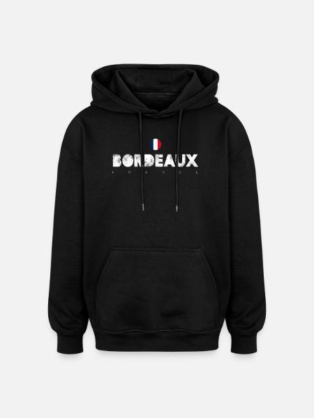 Bordeaux - Oversized Unisex Hoodie - black