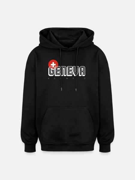 Geneva - Oversized Unisex Hoodie - black