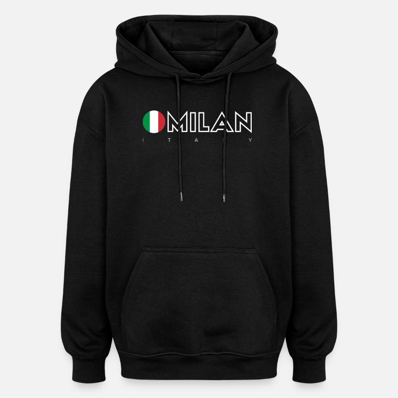 Mailand - Oversized Unisex Hoodie - Schwarz