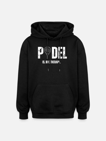 Padel is my therapy - Oversized Unisex Hoodie - black