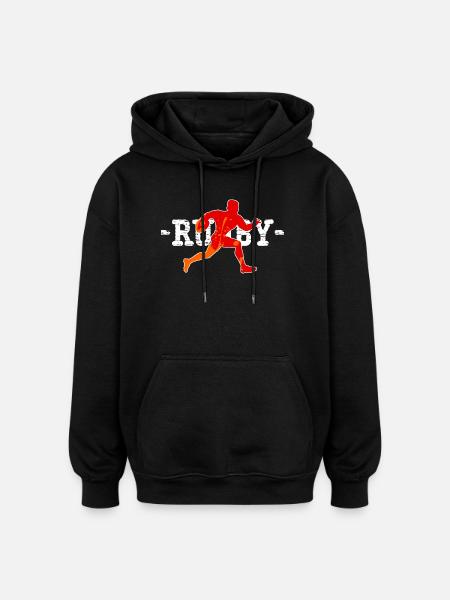 Rugby Player Gift - Oversized Unisex Hoodie - black