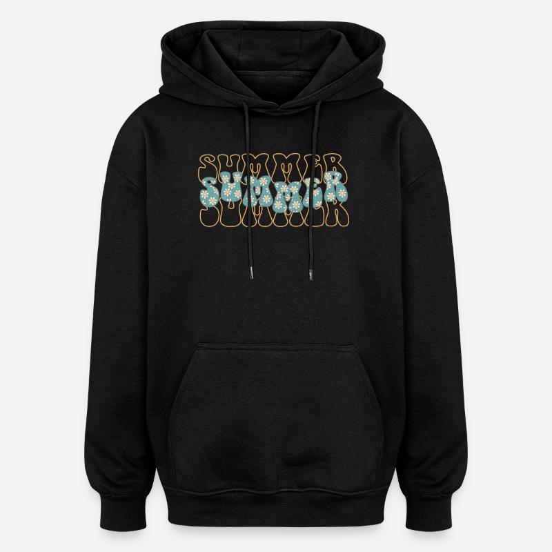 Summer - Oversized Unisex Hoodie - black