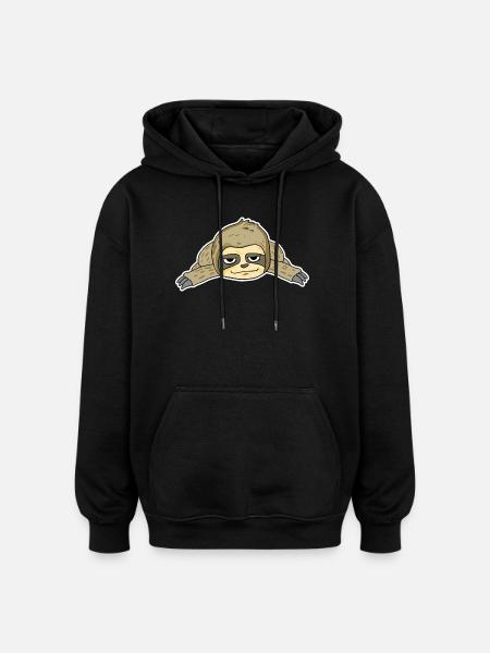 Sloth - Oversized Unisex Hoodie - black