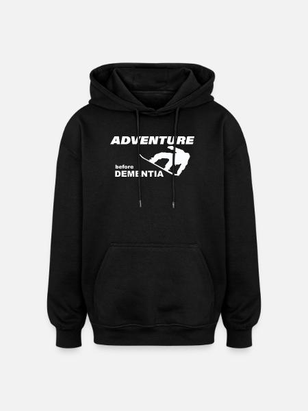 SNOWBOARD ADVENTURE - Oversized Unisex Hoodie - black