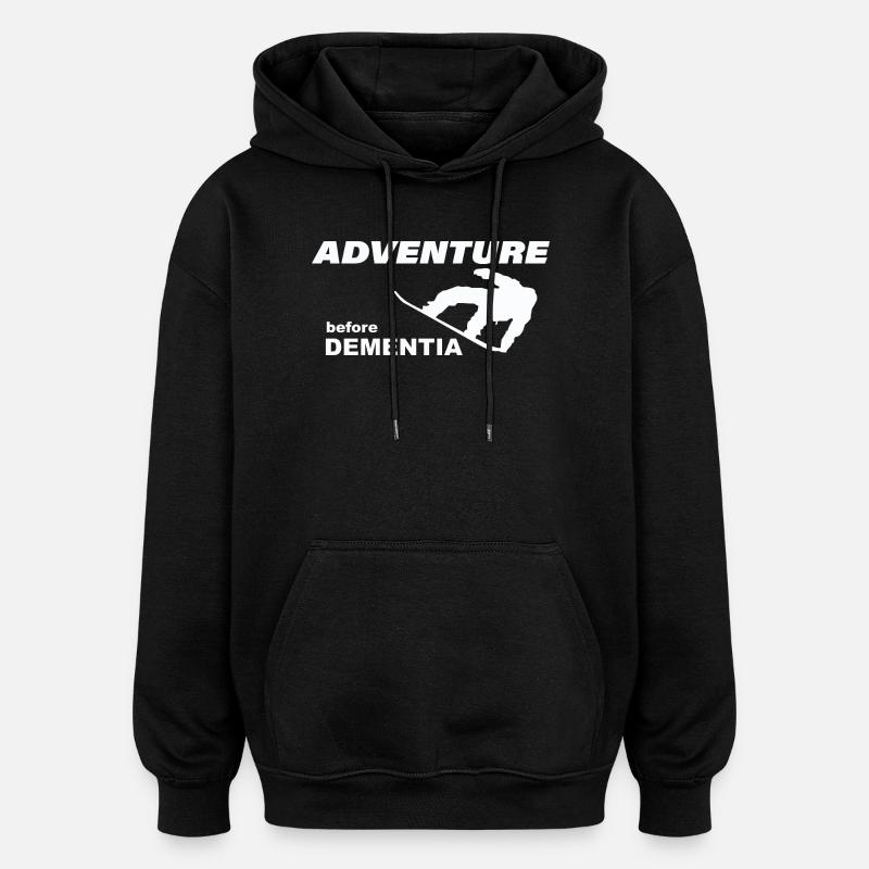 SNOWBOARD ADVENTURE - Oversized Unisex Hoodie - black