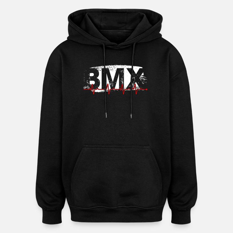 BMX Pulse Graffiti - Sweat à capuche oversize unisexe - noir