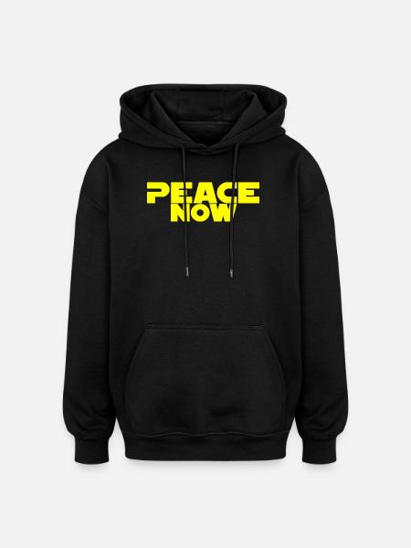 Peace Now - Oversized Unisex Hoodie - Schwarz