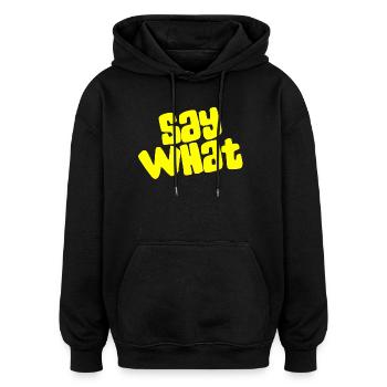 Say What - Oversized Unisex Hoodie - Schwarz - Vorne - Noah (186cm)