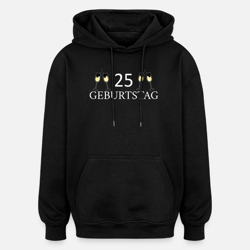 25e anniversaire 25 ans - Sweat à capuche oversize unisexe - noir