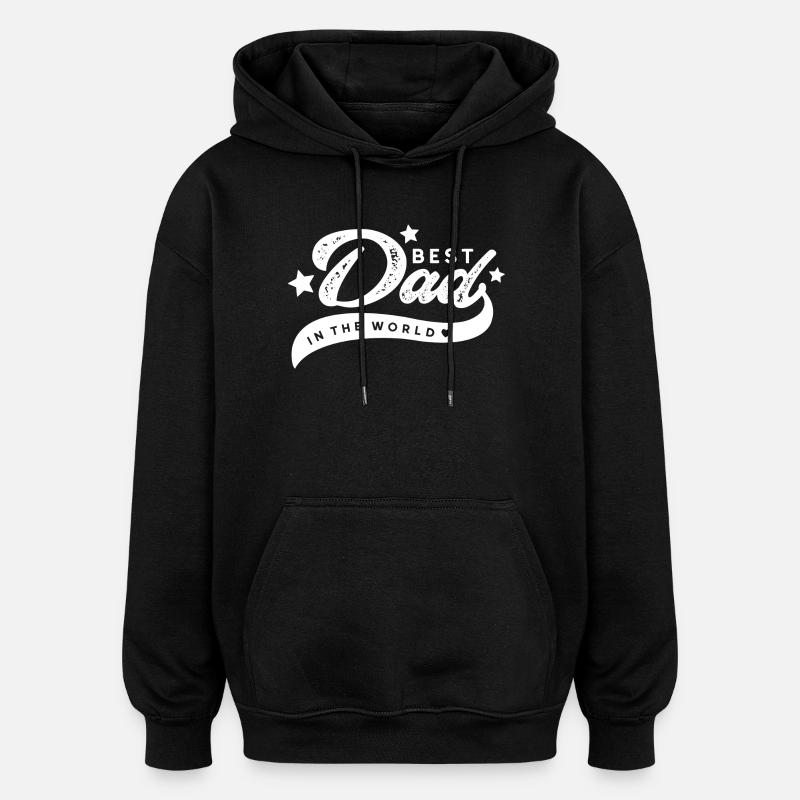 Meilleur papa du monde - Sweat à capuche oversize unisexe - noir