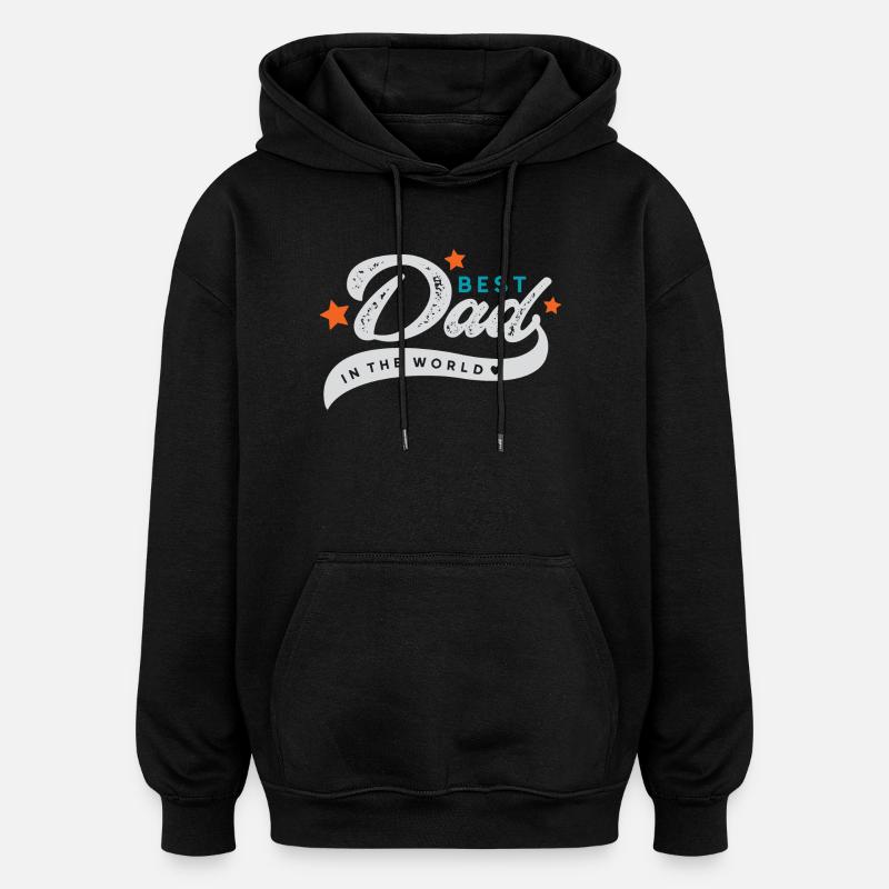 Meilleur papa du monde - Sweat à capuche oversize unisexe - noir