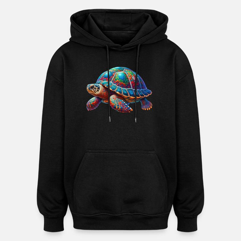 Schildkröte - Oversized Unisex Hoodie - Schwarz