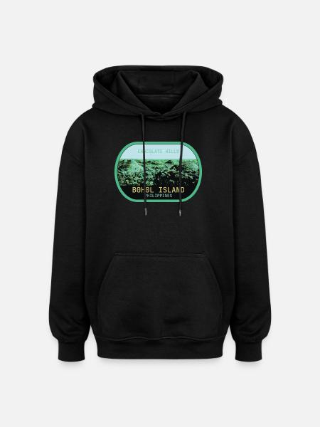 Chocolate Hills i Bohol, Filippinerna - Oversized luvtröja unisex - svart