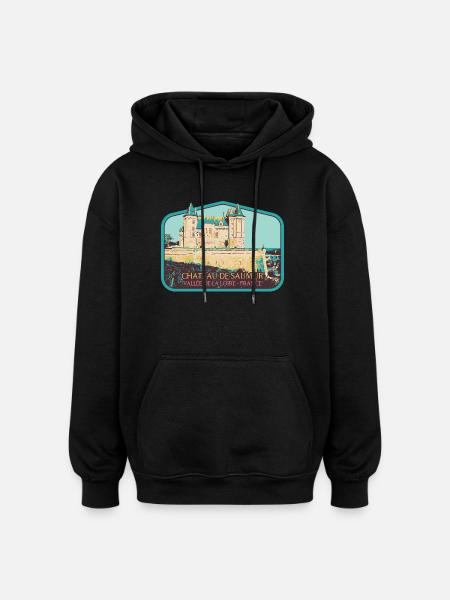 Château de Saumur, Loire Valley - Oversized Unisex Hoodie - black