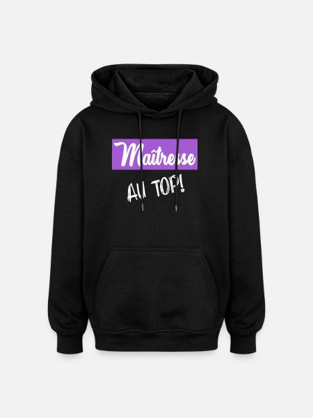 DANKE, HERRIN - Oversized Unisex Hoodie - Schwarz