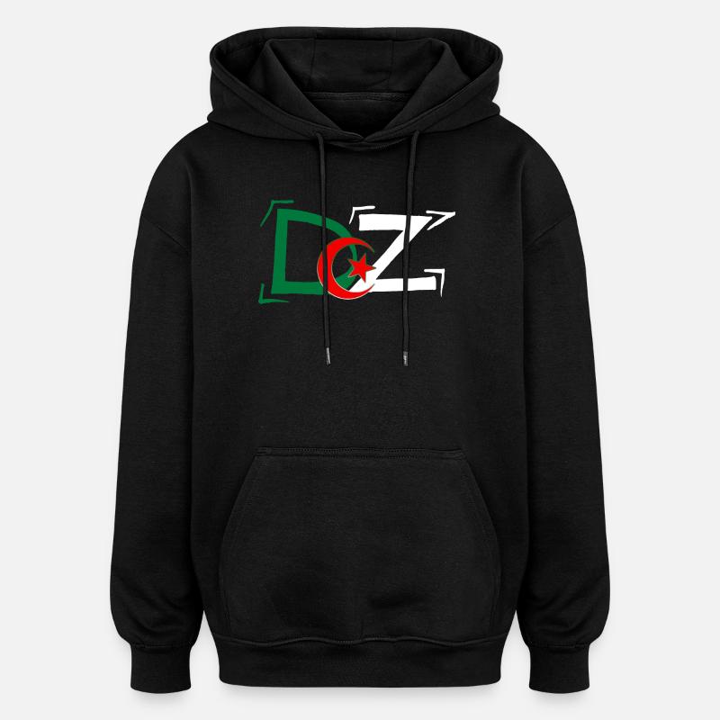 DZ Algeria True Algerian Algerian - Oversized Unisex Hoodie - black