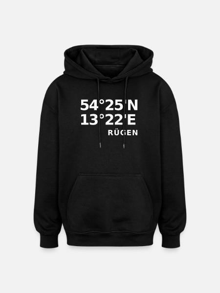 Rügen - Oversized Unisex Hoodie - Schwarz