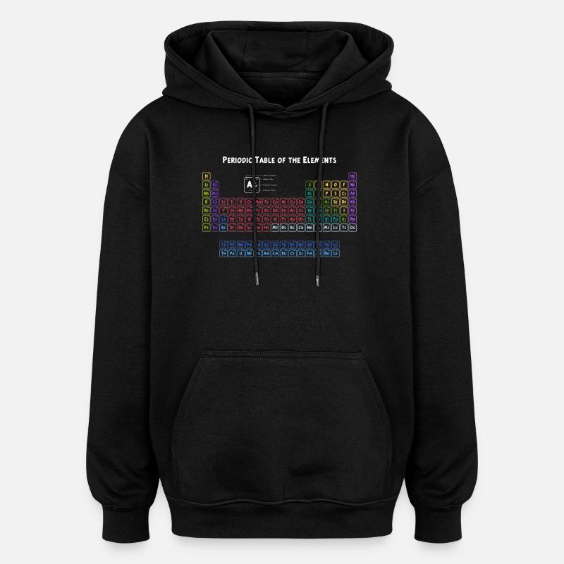 Periodensystem der Elemente - Oversized Unisex Hoodie - Schwarz