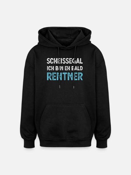 Rentner Ruhestand - Oversized Unisex Hoodie - Schwarz