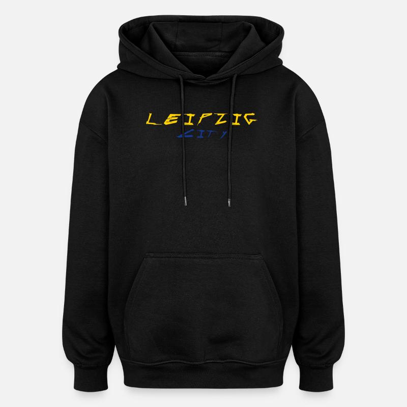 Leipzig - Oversized Unisex Hoodie - black