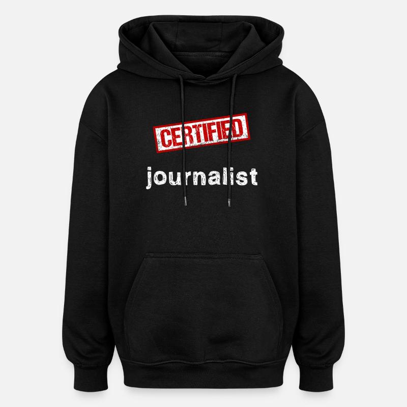 Journalist - Oversized Unisex Hoodie - Schwarz