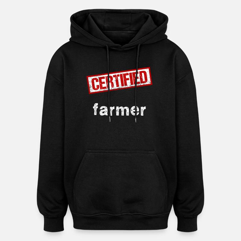 Cultivateur - Sweat à capuche oversize unisexe - noir