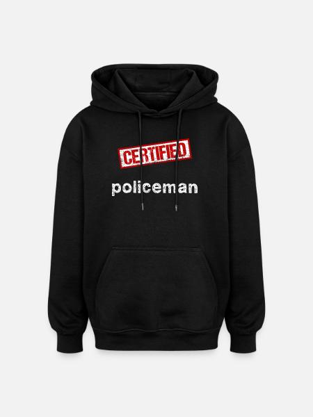 Policeman - Oversized Unisex Hoodie - black