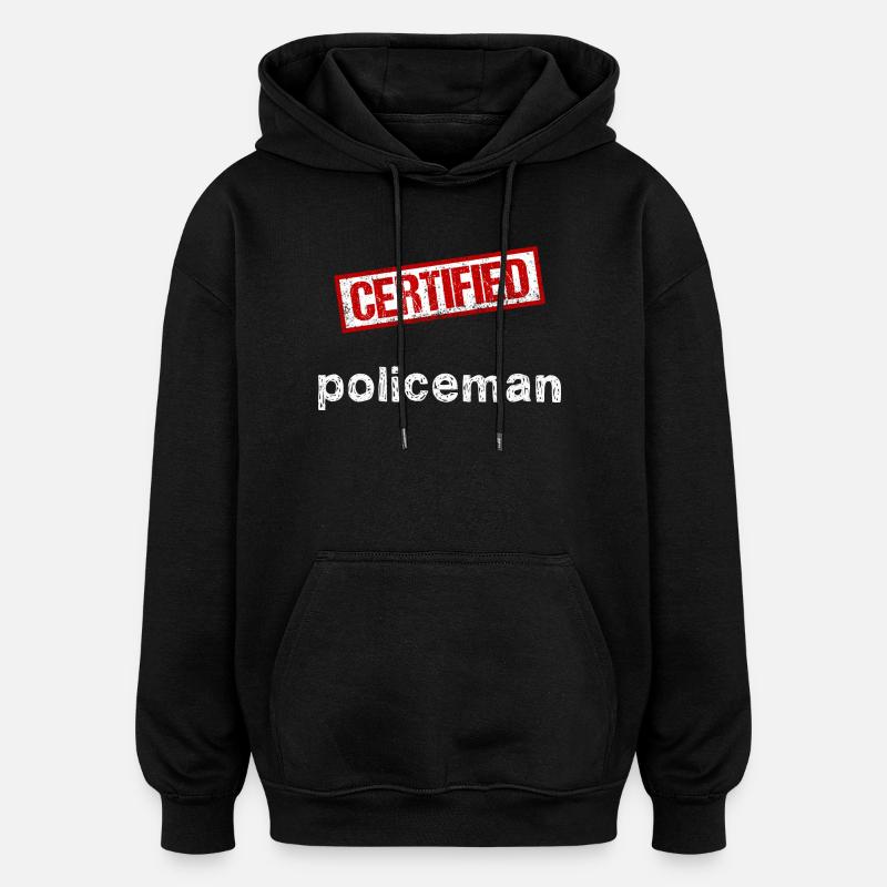 Policeman - Oversized Unisex Hoodie - black