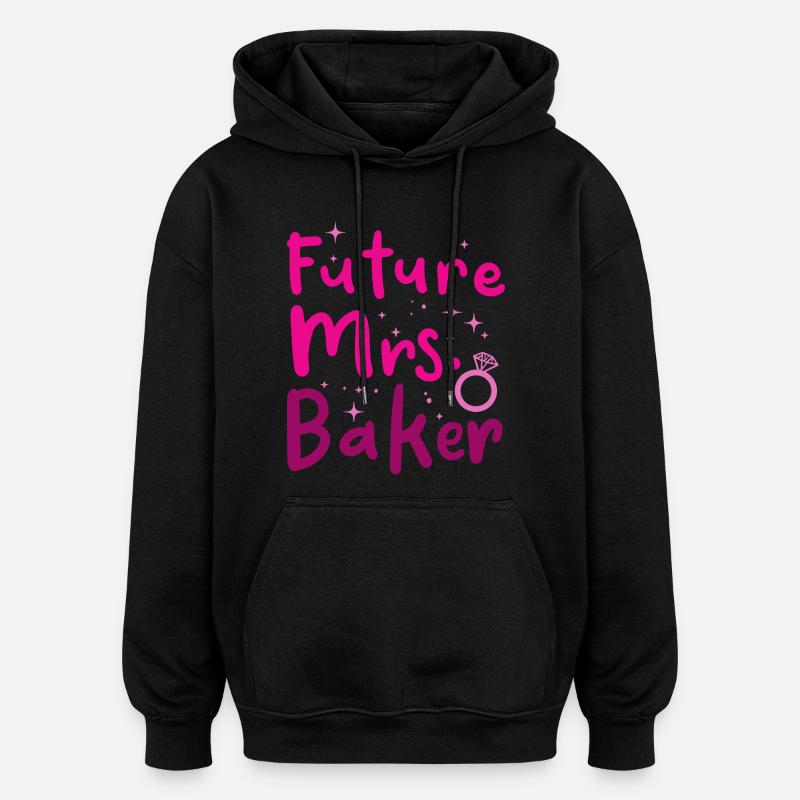 Mrs. Baker - Oversized Unisex Hoodie - black