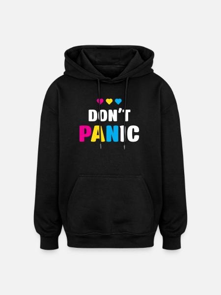 LGBT Pride Month - Don't Panic - Oversized Unisex Hoodie - black