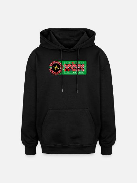 Roulette casino - Oversized Unisex Hoodie - black