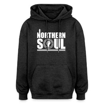 Northern Soul - Behalte den Glauben - Oversized Unisex Hoodie - Anthrazit - Vorne - Noah (186cm)
