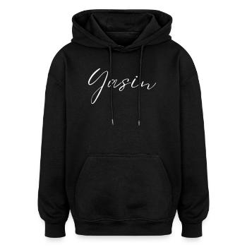 Yasin Name T-Shirt Geschenk Für Männer - Oversized Unisex Hoodie - Schwarz - Vorne - Noah (186cm)