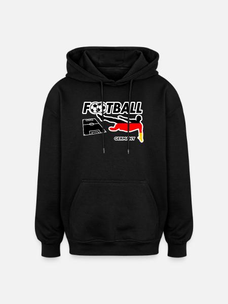 Football Fever Germany - Oversized Unisex Hoodie - black