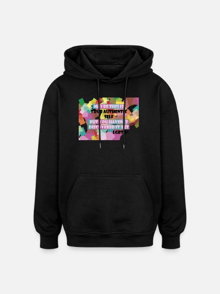 Who am I? LGBTQ+? - Oversized Unisex Hoodie - black