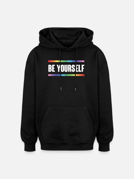 LGBTQ Pride Month - Be Yourself - Oversized Unisex Hoodie - black
