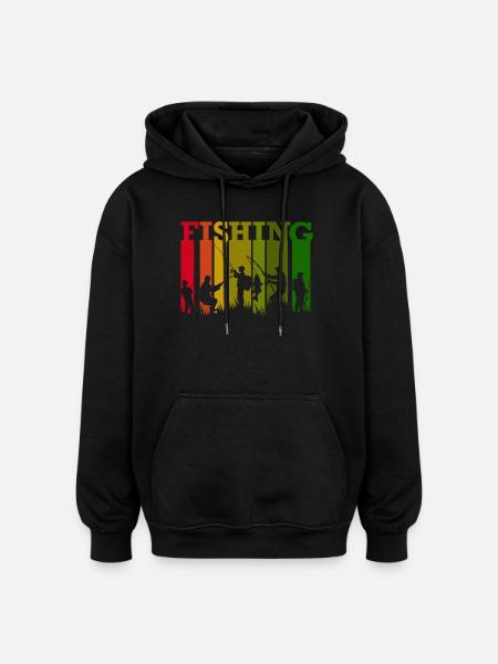 Fishing - Oversized Unisex Hoodie - black